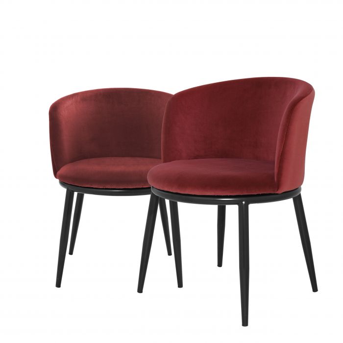 Eichholtz 111995 Dining Chair Filmore cameron wine red set of 2 Eichholtz 111995 Dining Chair Filmore cameron wine red set of 2