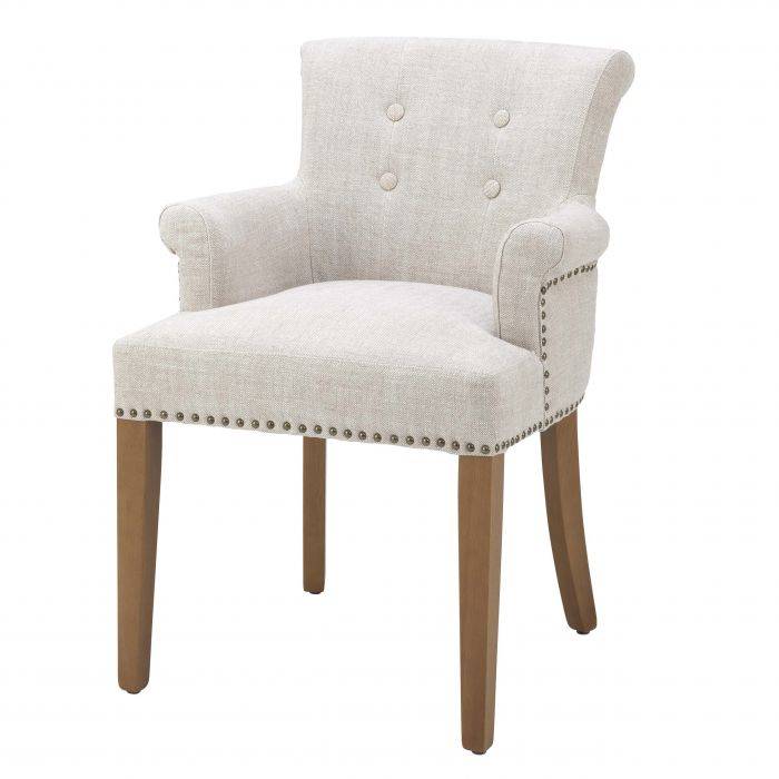 Eichholtz 107632 Dining Chair Key Largo with arm off-white linen Eichholtz 107632 Dining Chair Key Largo with arm off-white linen