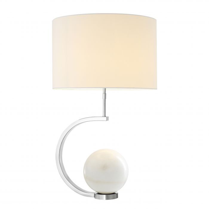 Eichholtz 111036UL Table Lamp Luigi nickel finish incl white shade UL Eichholtz 111036UL Table Lamp Luigi nickel finish incl white shade UL