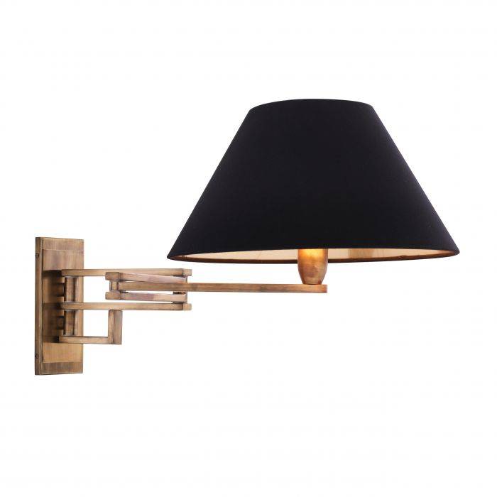 Eichholtz 111569 Wall Lamp Lutetia antique brass finish incl shade Eichholtz 111569 Wall Lamp Lutetia antique brass finish incl shade