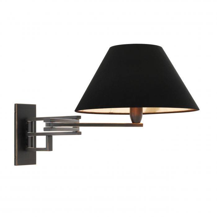 Eichholtz 111573 Wall Lamp Lutetia gunmetal highlight incl shade Eichholtz 111573 Wall Lamp Lutetia gunmetal highlight incl shade