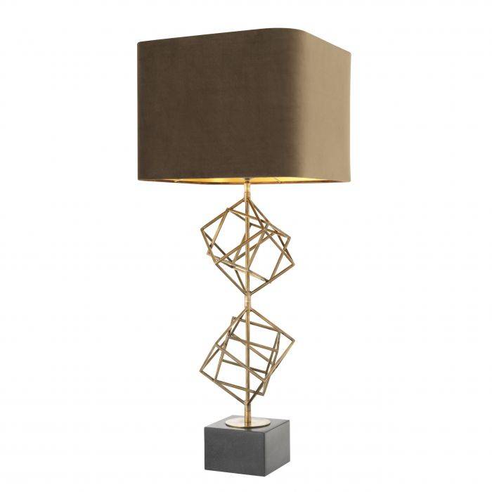 Eichholtz 112145 Table Lamp Matrix vintage brass finish incl. shade Eichholtz 112145 Table Lamp Matrix vintage brass finish incl. shade