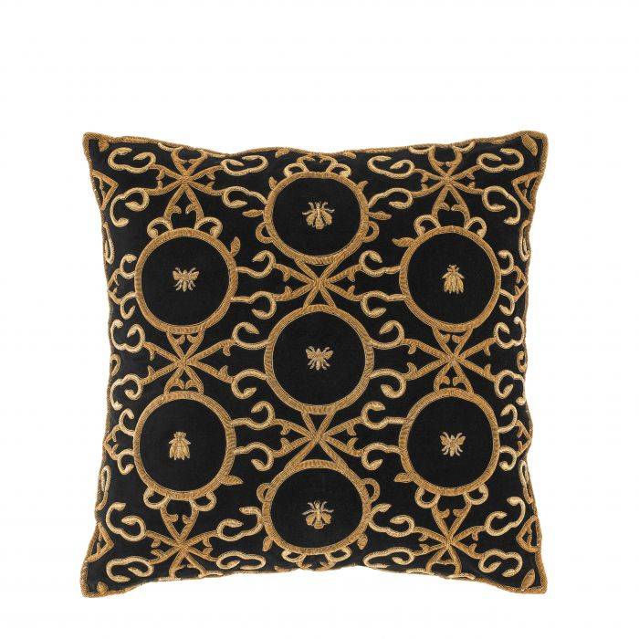 Eichholtz 110353 Pillow Figuet black velvet 50 x 50 cm Eichholtz 110353 Pillow Figuet black velvet 50 x 50 cm