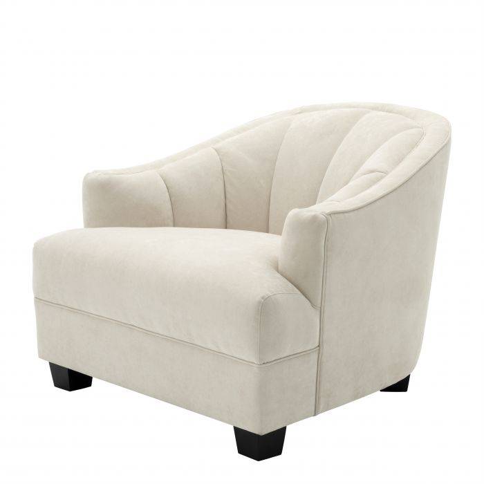 Eichholtz 111272 Chair Polaris ecru velvet Eichholtz 111272 Chair Polaris ecru velvet