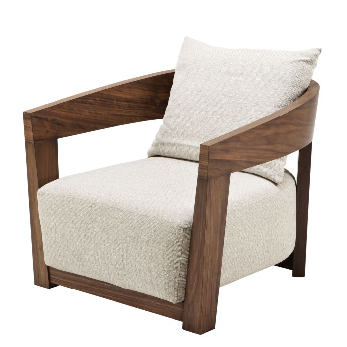 Eichholtz 109023U Chair Rubautelli walnut veneer loki natural - U Eichholtz 109023U Chair Rubautelli walnut veneer loki natural - U