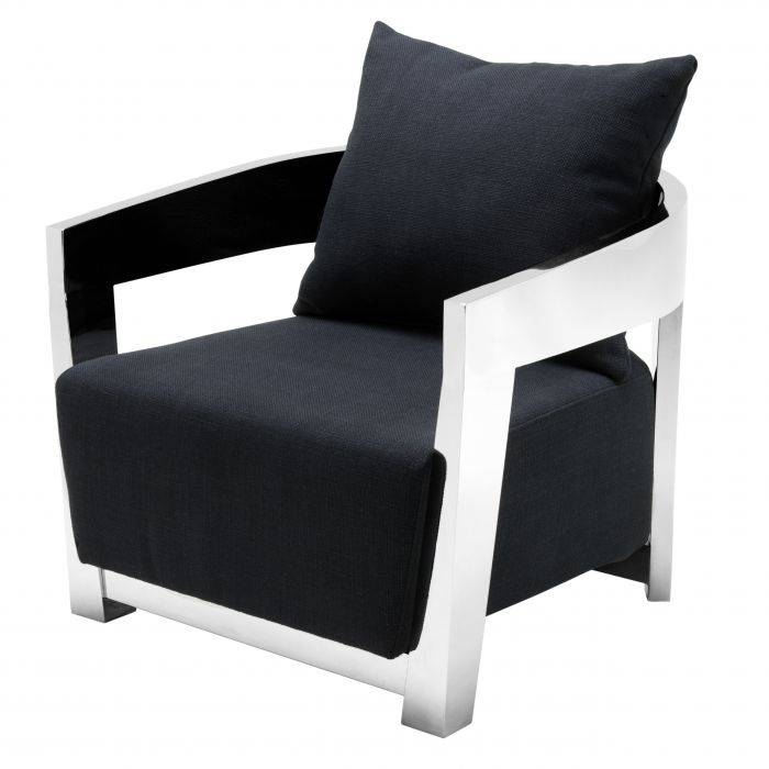 Eichholtz 109618 Chair Rubautelli panama black Eichholtz 109618 Chair Rubautelli panama black