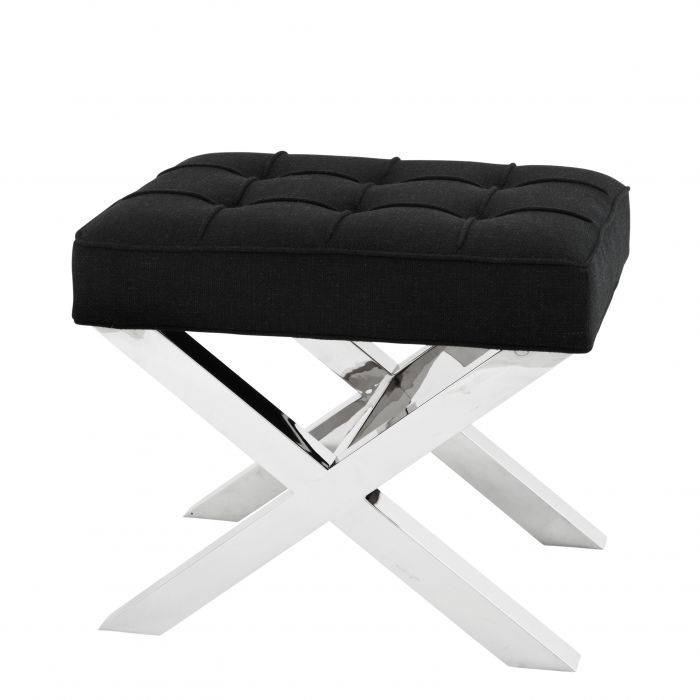 Eichholtz 109351 Stool Beekman Place panama black Eichholtz 109351 Stool Beekman Place panama black